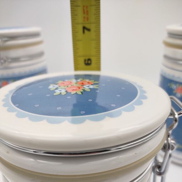 Set of 3 George Good by Fabrizio Ceramic Canister Storage Goose Blue Japan 1985 - Picture 3 of 8